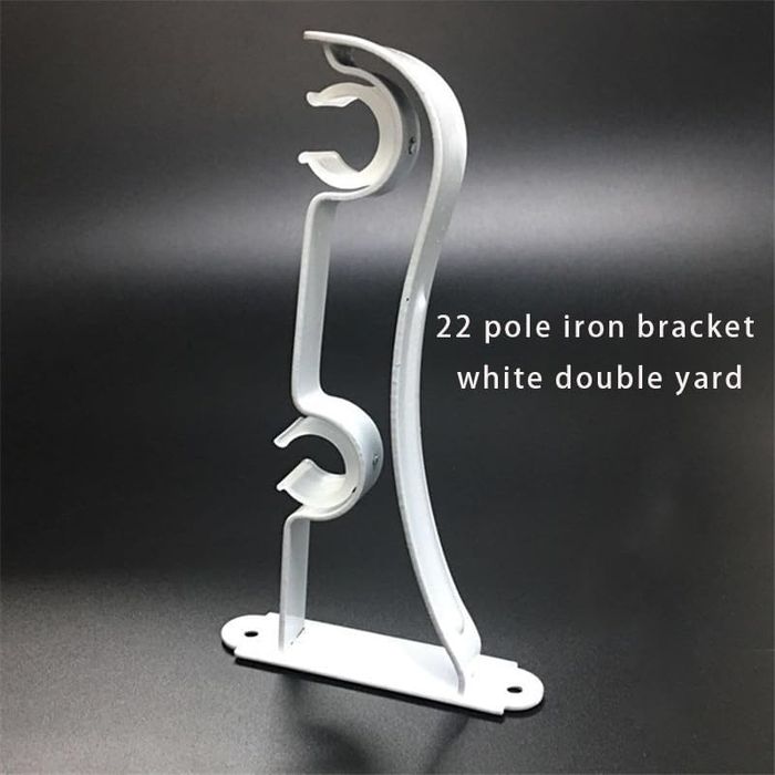 Uchwyty karnisza 6 szt podwójne metalowe 18-22mm białe dekoracyjne