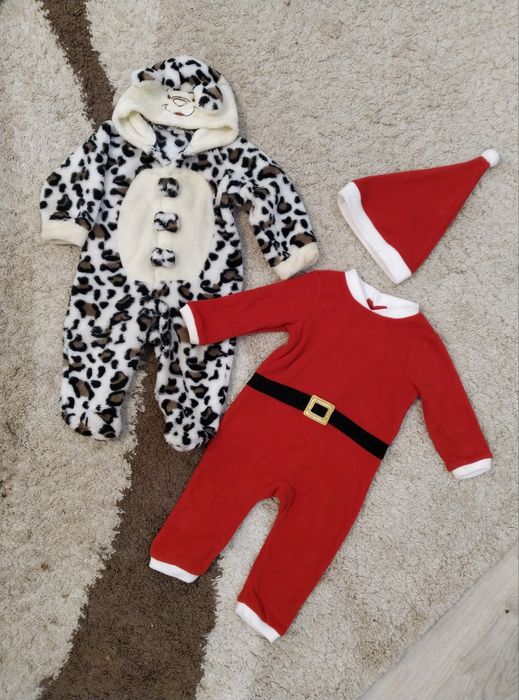 Теплі чоловічок, ромпер Санта і корівка 74-80