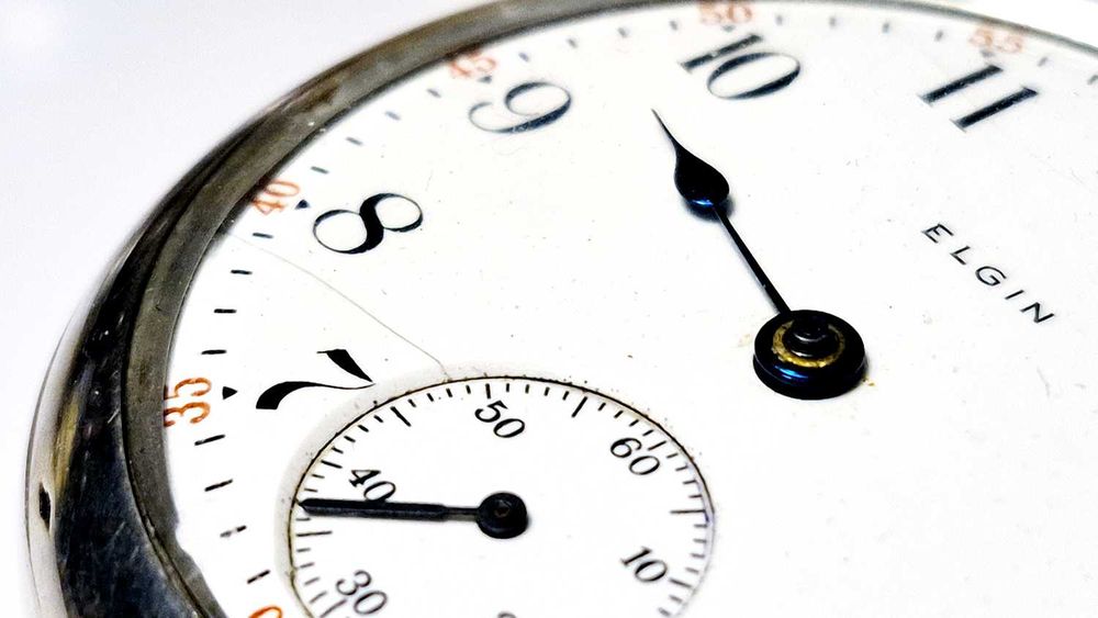 Kieszonkowy ELGIN U.S.A. - Lite srebro Sterling 925 UNIKAT