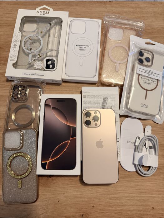 IPhone 16 Pro Max 256gb Desert Titanium, stan idealny, 97%, Polska!