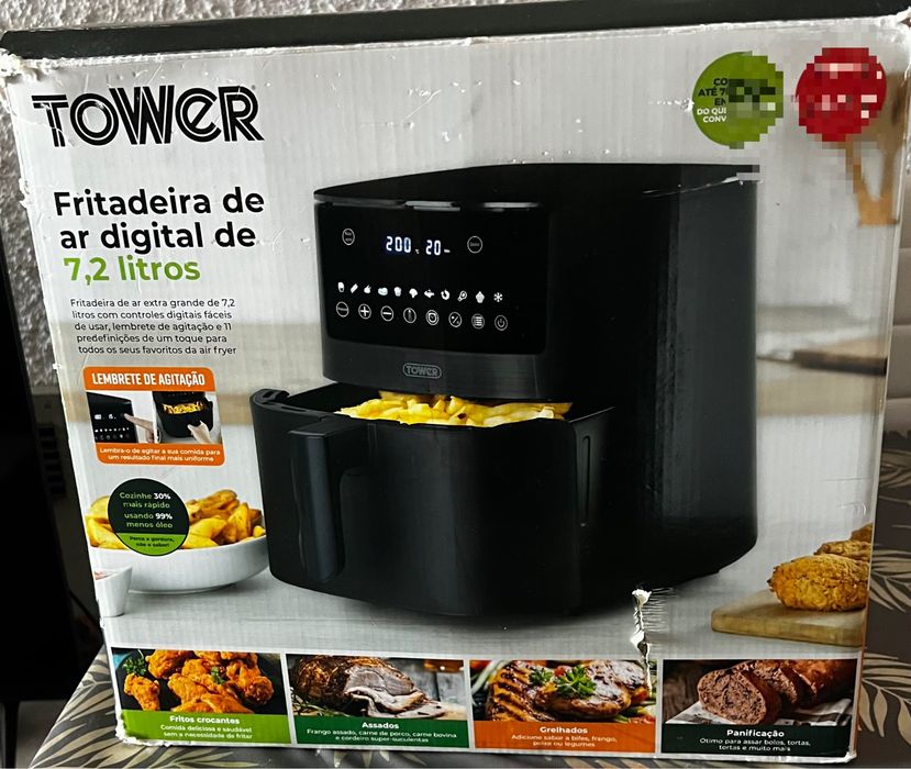 Fritadeira de Ar Digital Tower 7,2L – 50€ (Negociável)