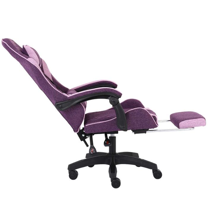 Fotel Gamingowy z podnóżkiem INFINI Core Purple