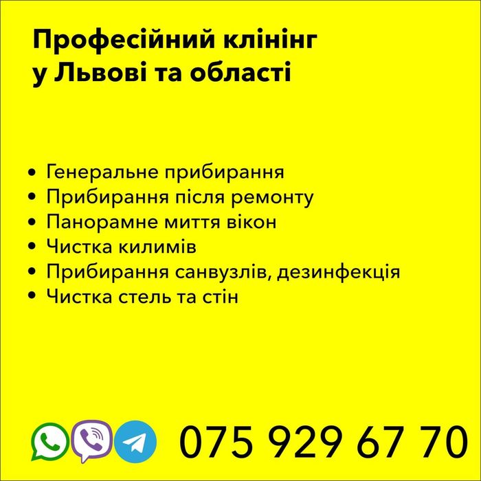 Професійний Клінінг у Львові та області