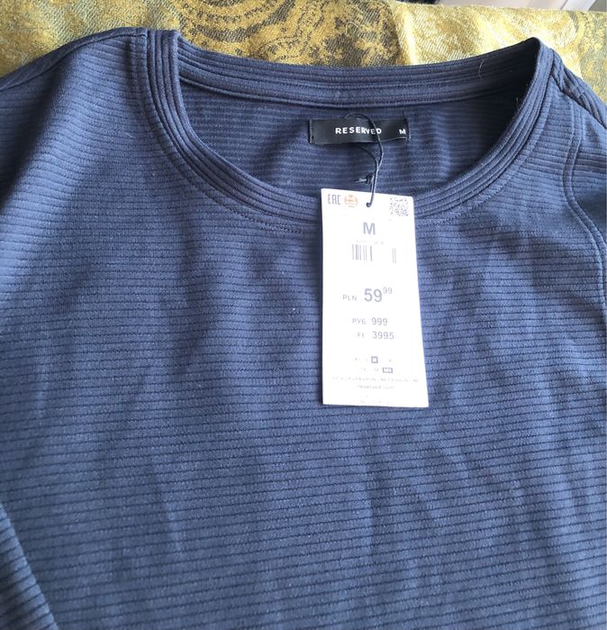Asymetryczna Tunika Reserved | M | Granatowa | Nowa z Metką