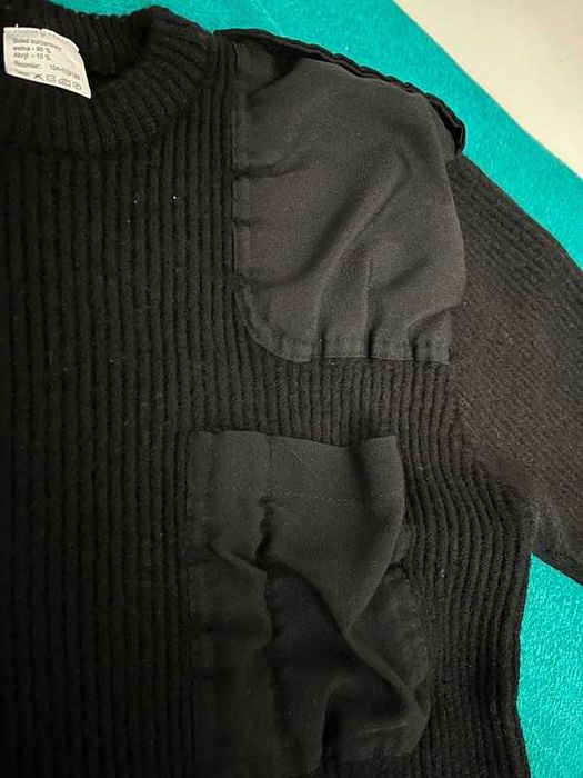 Sweter wojskowy 90% wełna rozmiar M czarny porządny