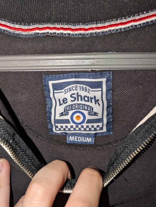 Polo M manga comprida preto le shark