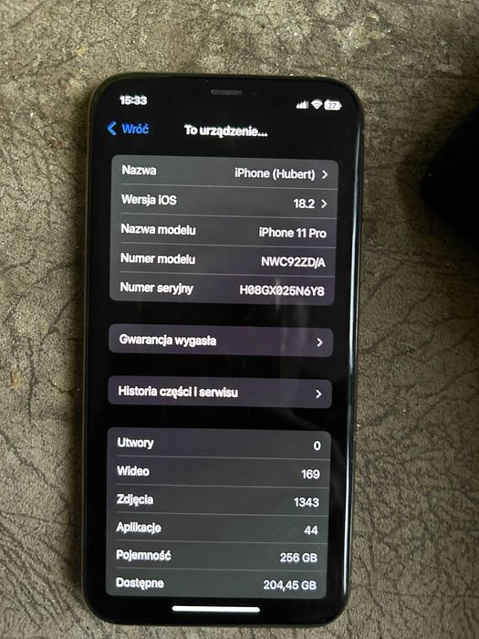 Iphone 11 pro 256 gb złoty, 78% bateri