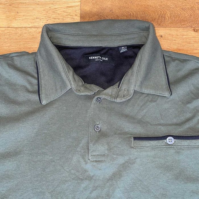 Kenneth Cole New York Męska Modna Koszulka Polo Bawełna Rozm. M