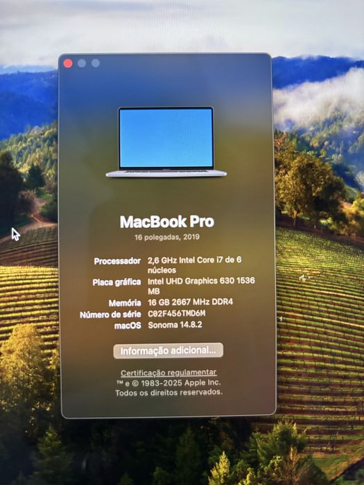 Macbook Pro 16 i7 16GB RAM 512GB SSD