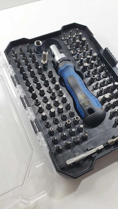 ZESTAW Bitów Końcówek z Wkrętakiem GRZECHOTKOWYM 105 el. NITEO TOOLS