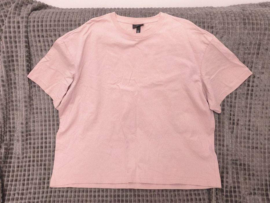 Tshirt męski bawełniany różowy 3XL loose fit używany stan bdb