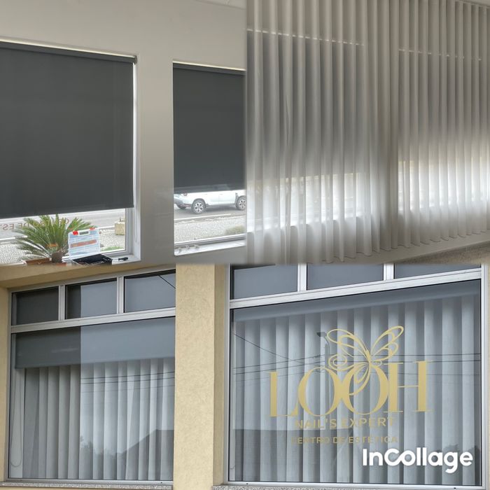 Cortinas de onda num salao de estetica