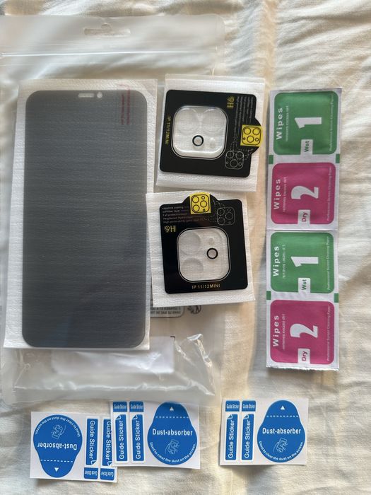 Películas de vidro temperado ecrã privacidade + camera