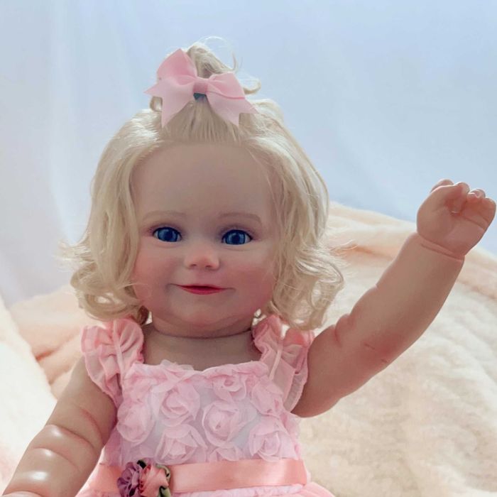 PRZEPIĘKNA Lalka Z Długimi Blond Włoskami RZECZYWISTE Zdjęcia