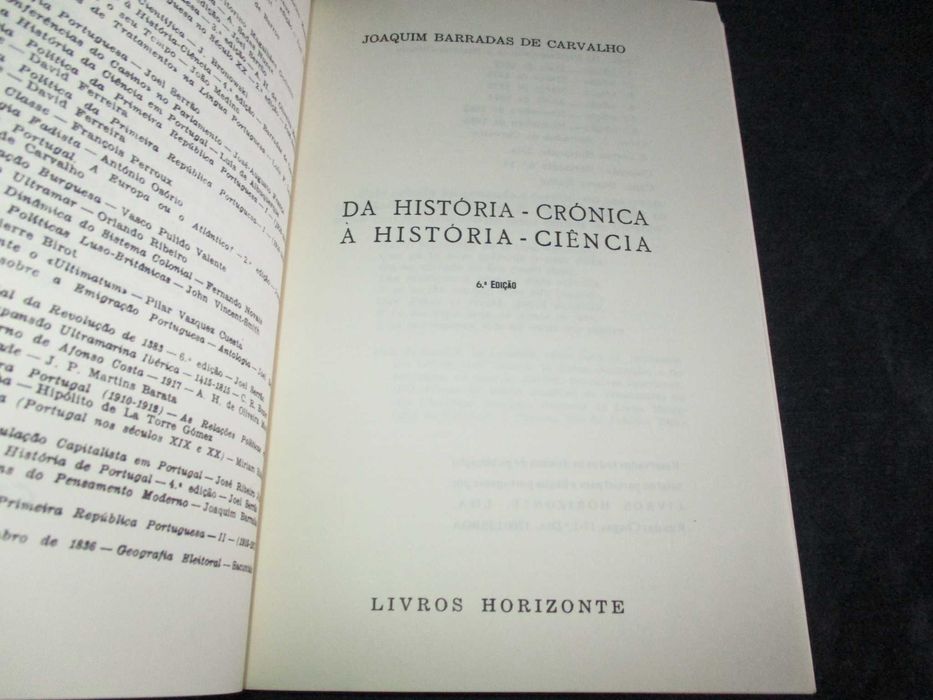 Da História-Crónica à História-Ciência Joaquim Barradas de Carvalho