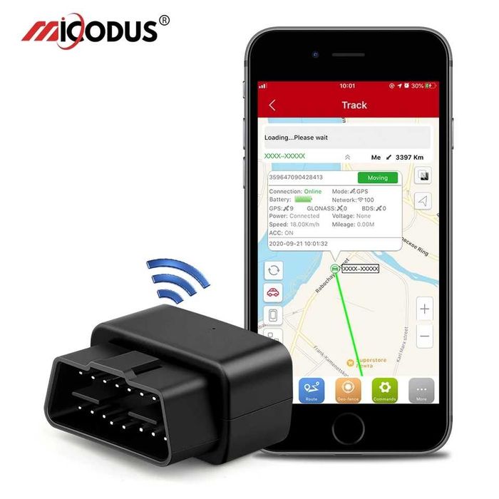 Podsłuch Mikrofon Lokalizator GPS Złącze OBD Micodus MV66
