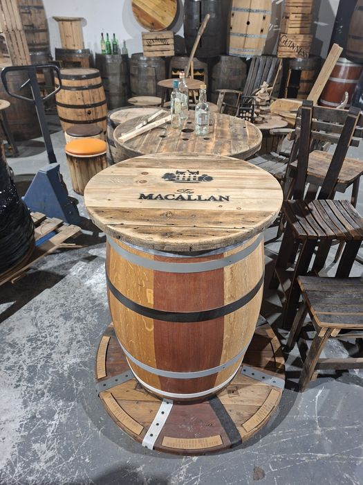 Donica z Beczki dębowej po whisky z uchwytami lub bez duże donice