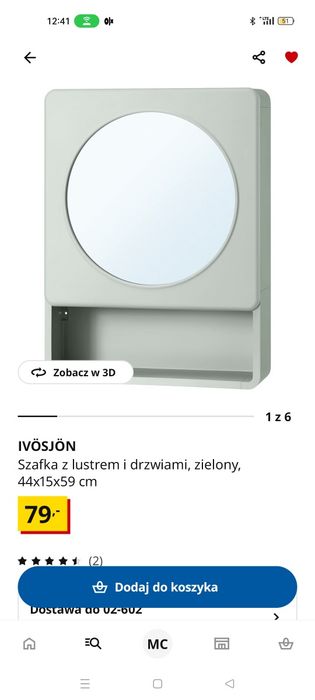 Szafka z lustrem Ivosjon