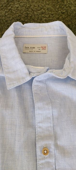 Camisa azul manga curta