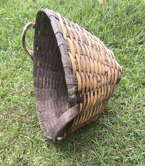 Cesto antigo para vindimas, peça para decoração