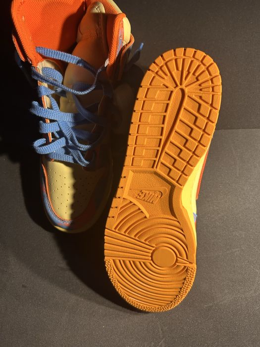 Nike Dunk High 1985 SP Orange Acid Wash Men's