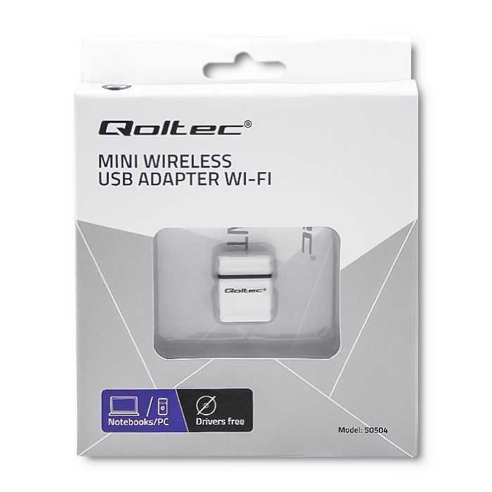 Adapter Mini Wi-Fi USB Qoltec Bezprzewodowy 150Mbps FV