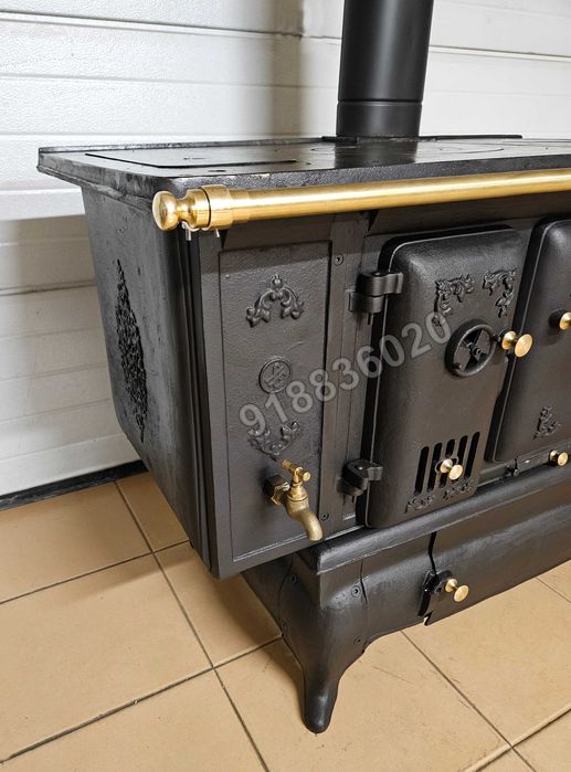 Fogão Lenha Ferro Fundido NOVO - CIF9 Com Caldeira - Fabrico Nacional