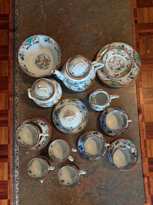 Serviço chá loiça holandesa, motivos orientais