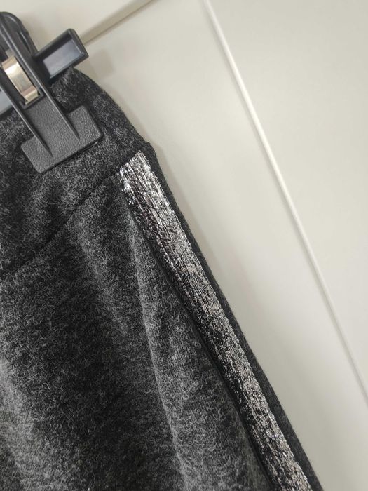 Komplet spódnica midi sweter bluza dzianina golf uni
