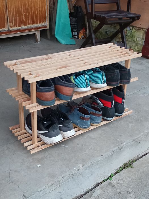 Regał półka na 10 par buty szafka drewniana