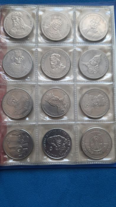 Monety prl z klaserem 14 sztuk