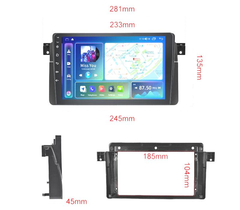 RÁDIO GPS ANDROID 13 BMW E46 98-07