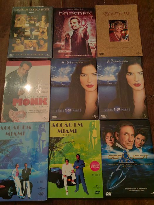 Séries algumas com o plástico ainda