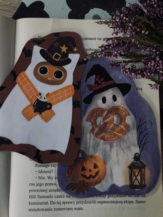 Autorskie zakładki do książki - klimat jesienny, halloween