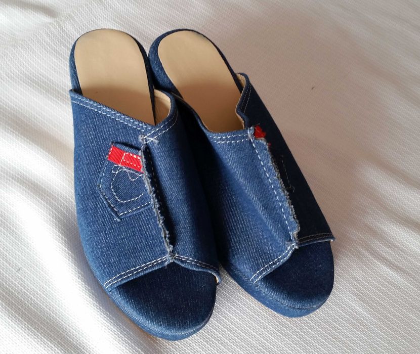 Klapki damskie jeans 39