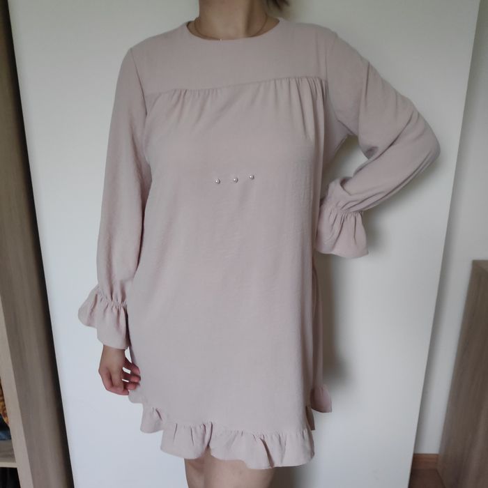 Piękna letnia sukienka,z długim rękawem w stylu boho