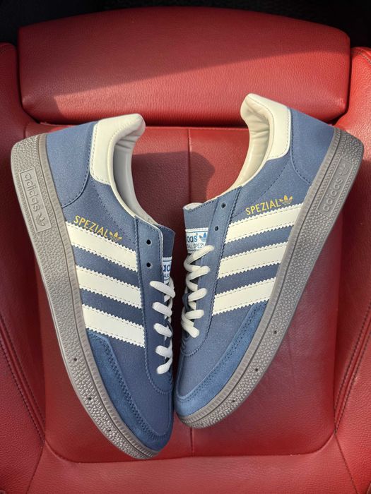 (БЕЗ ПЕРЕДОПЛАТИ) Adidas Handball Spezial Blue Navy адідас спешл сині замшеві