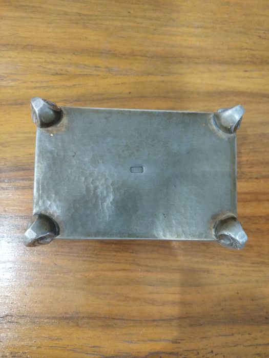 Stara szkatułka puzderko GEROTIN Gero Art Deco cynowa cyna humidor