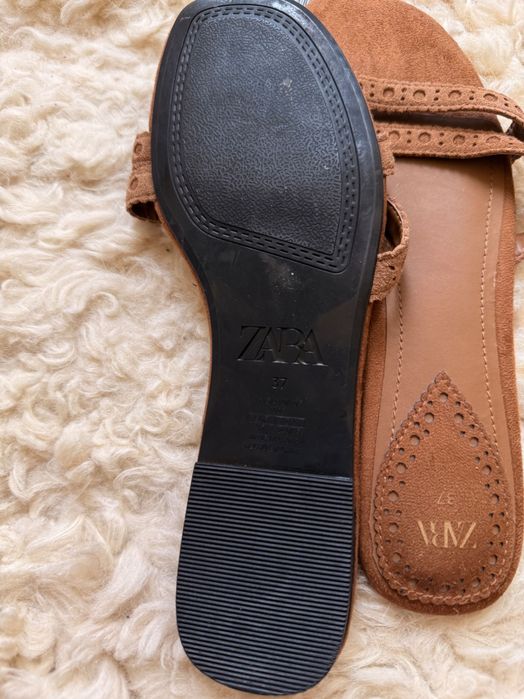 Шльопанці Zara 37 р шкіра