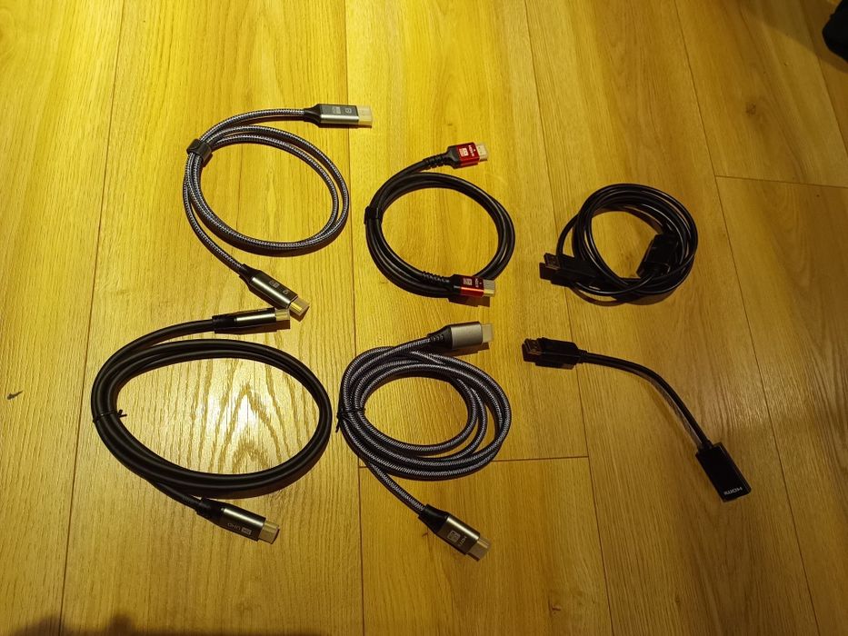 Przewody, kable, przejściówki HDMI-HDMI, HDMI-DP 4K, 8K, UHD