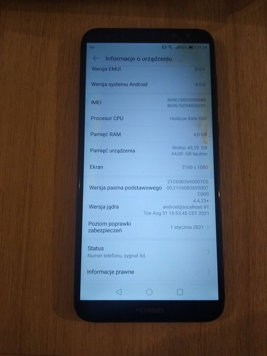 Huawei Mate 10 lite 4/64 gb telefon komórkowy Smartfon pamięć ROM 64GB