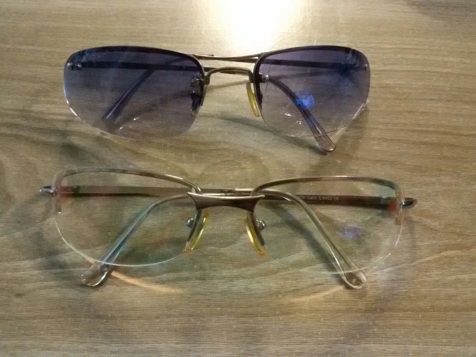 Okulary damskie zerówki i drugie lekko niebieskie gratis