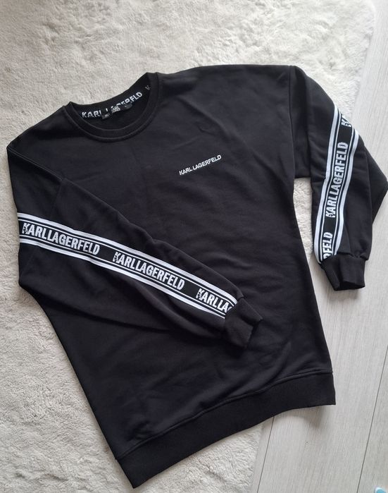 Bluza Karl Lagerfeld czarna bluza Karla oversize