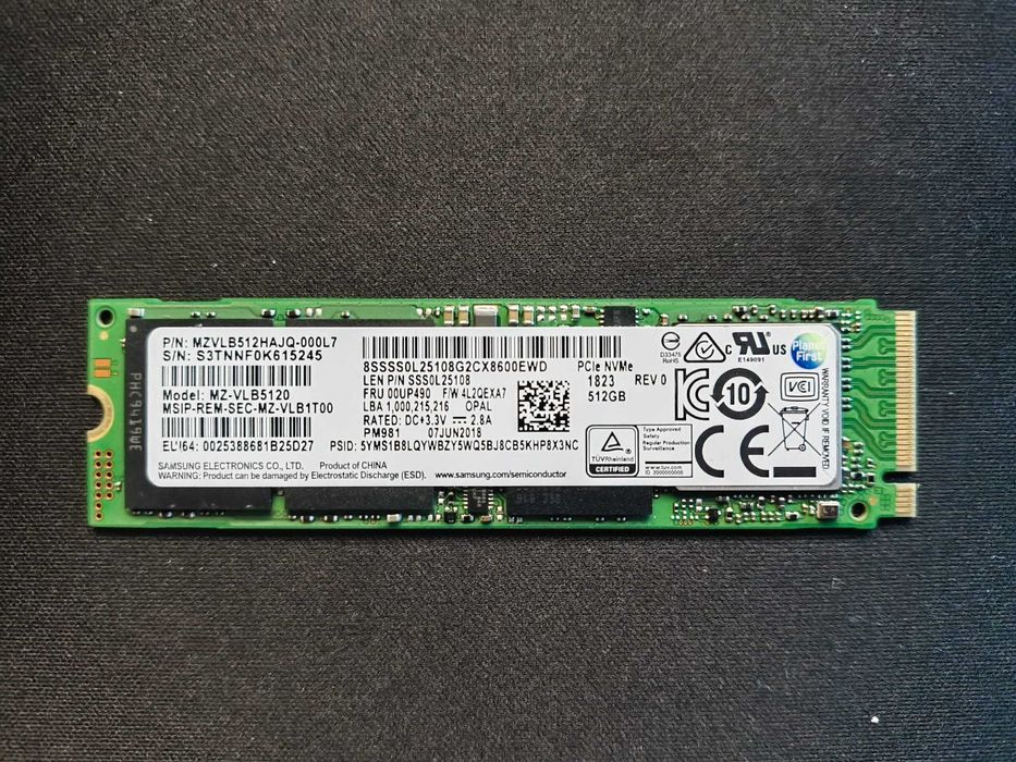 Disco SSD NVMe Samsung PM981 512GB – Excelente estado