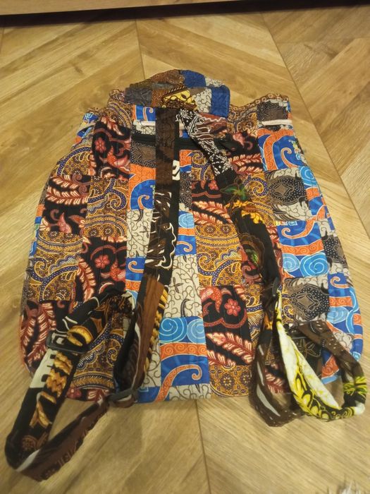 Ręcznie szyty plecaczek Patchwork