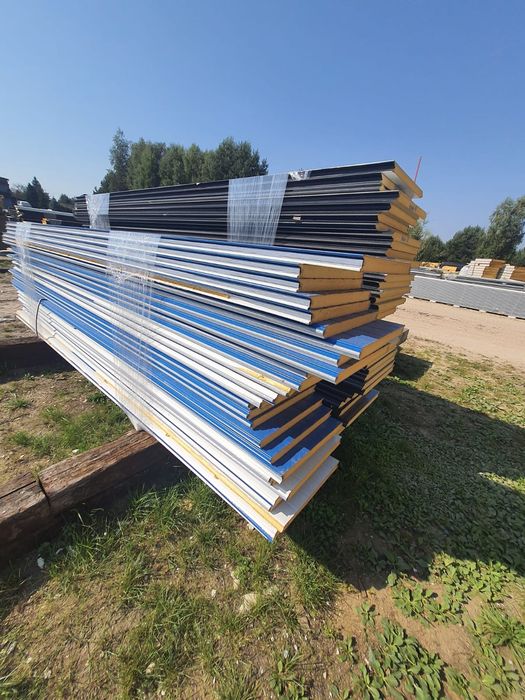 Płyta warstwowa 40mm dł. 4m NOWA II gat grafit,brąz,srebrna/transport