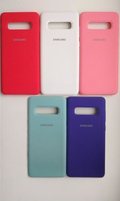 Чехол силиконовый Самсунг S10 plus.  Soft-touhc покрытие с микрофиброй внутри.  Низ открытый