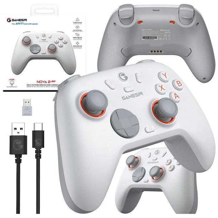 Геймпад Контролер GameSir Nova 2 Lite Multiplatform Wireless White (6936685222533) Bluetooth, 2,4 ГГц та USB-C Контролер джойстик