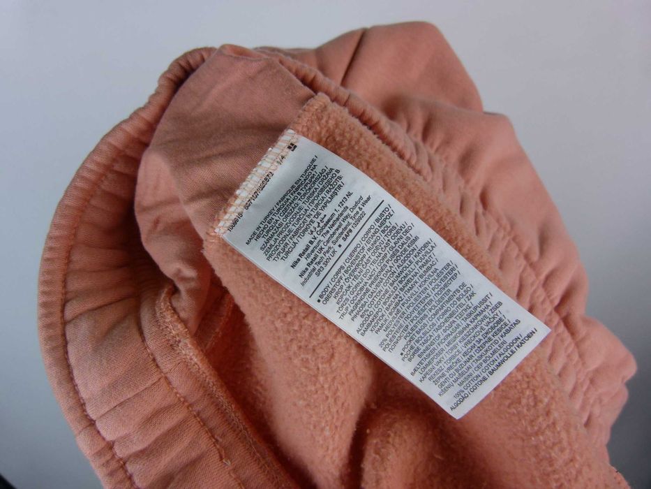 Nike grubsze spodnie dresowe morelka bawełna / XL