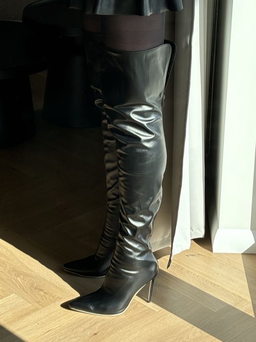 Kozaki za kolano 11cm Trans zapinane od tył rozmiar 44 29cm